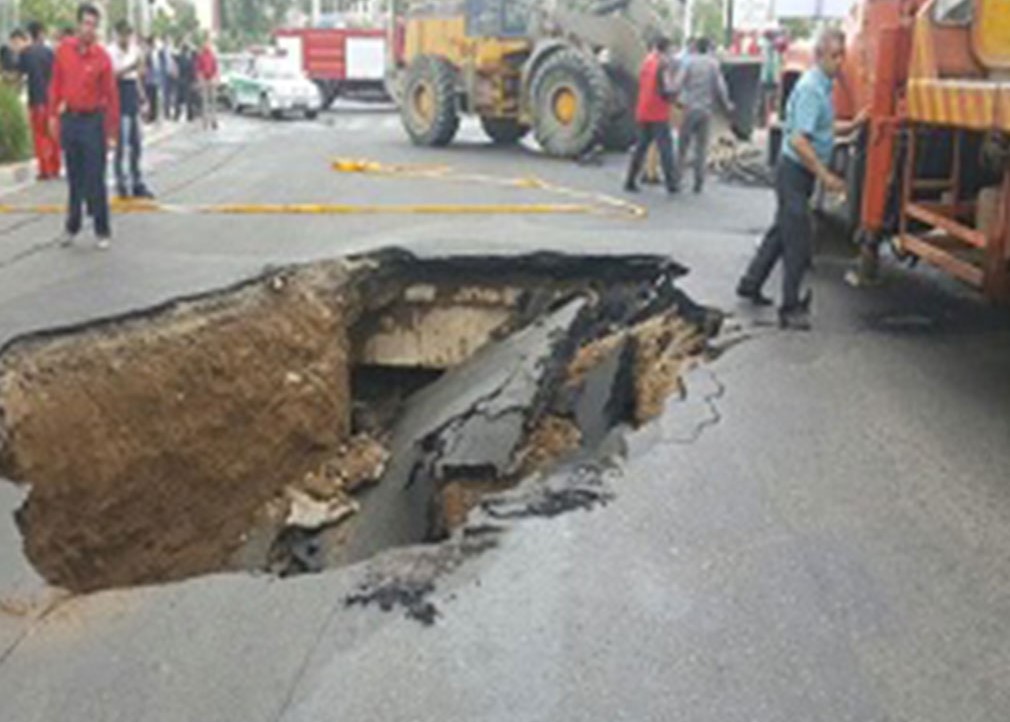 نشست زمین در عباسی تبریز