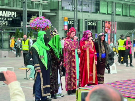 تعزیه در میدان کامپی هلسینکی(فنلاند)